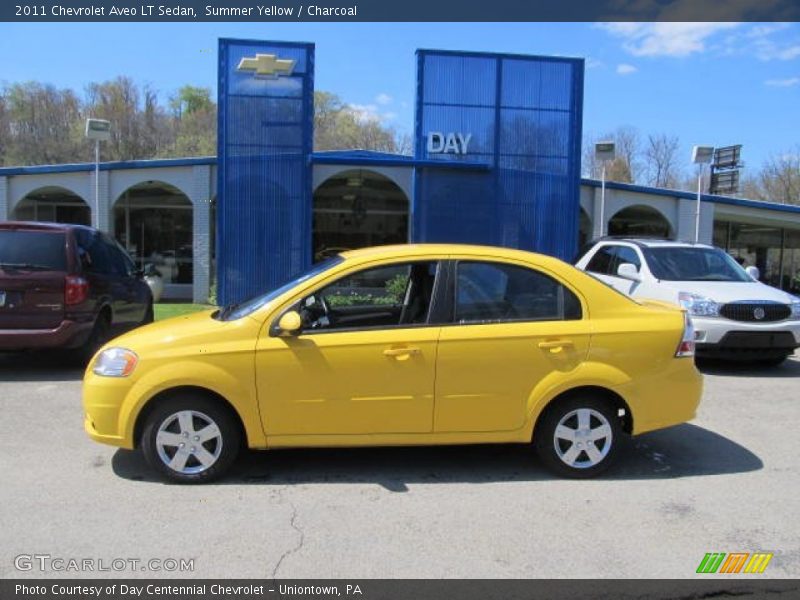 Summer Yellow / Charcoal 2011 Chevrolet Aveo LT Sedan