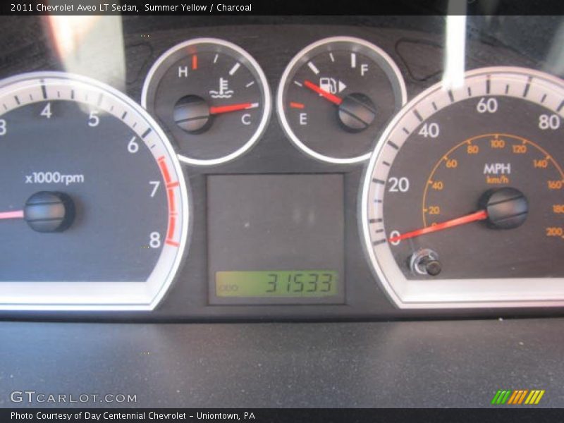 Summer Yellow / Charcoal 2011 Chevrolet Aveo LT Sedan