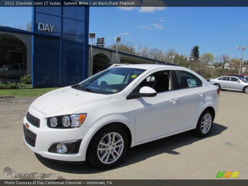 Summit White / Jet Black/Dark Titanium 2012 Chevrolet Sonic LT Sedan