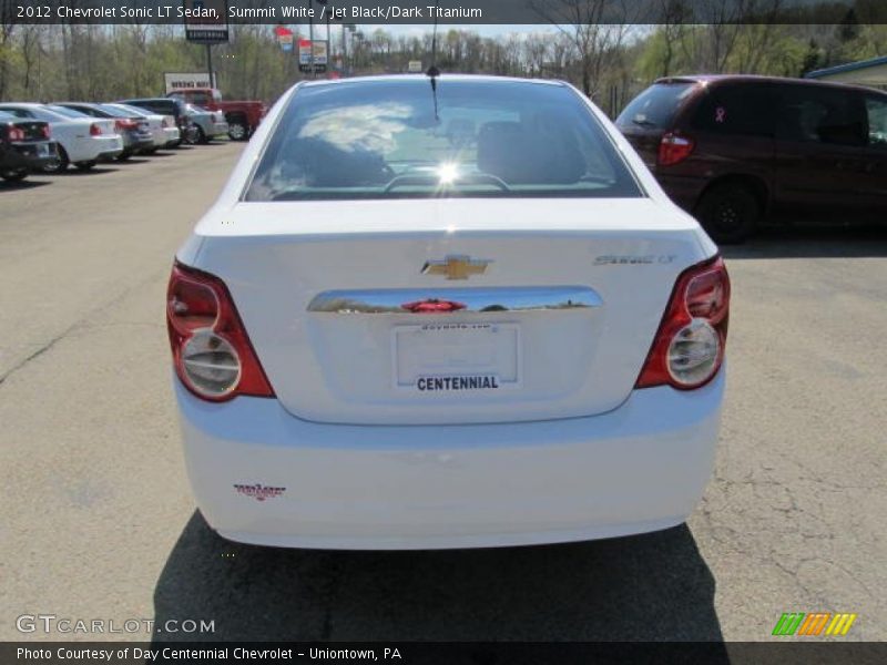 Summit White / Jet Black/Dark Titanium 2012 Chevrolet Sonic LT Sedan