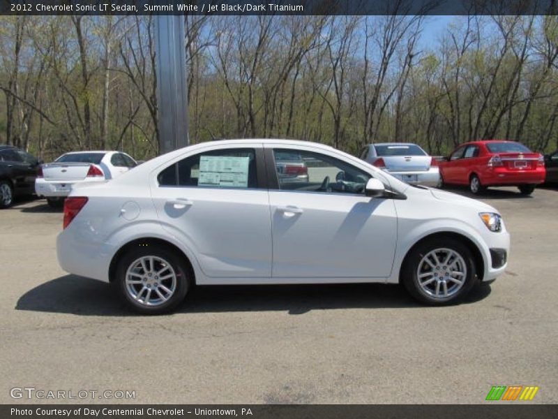 Summit White / Jet Black/Dark Titanium 2012 Chevrolet Sonic LT Sedan