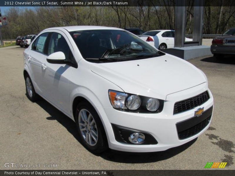 Summit White / Jet Black/Dark Titanium 2012 Chevrolet Sonic LT Sedan