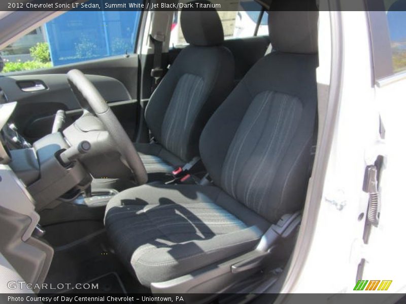 Summit White / Jet Black/Dark Titanium 2012 Chevrolet Sonic LT Sedan