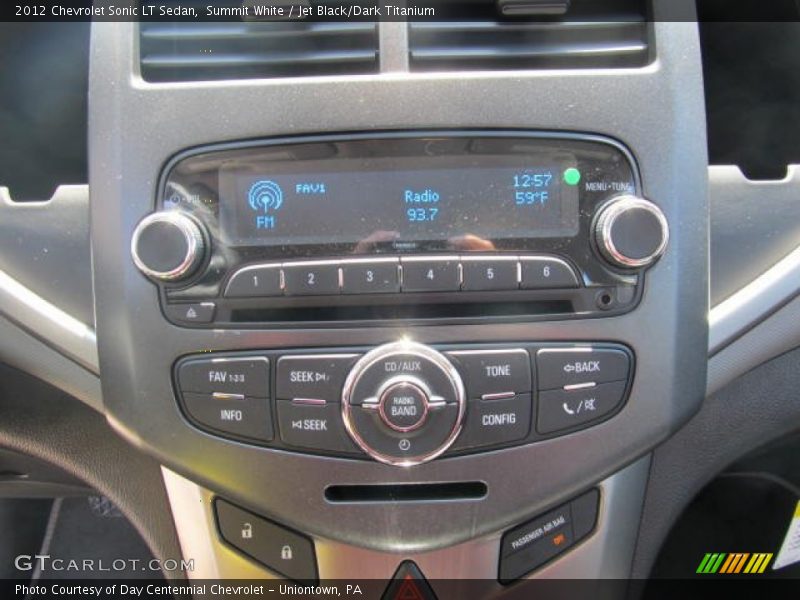 Summit White / Jet Black/Dark Titanium 2012 Chevrolet Sonic LT Sedan