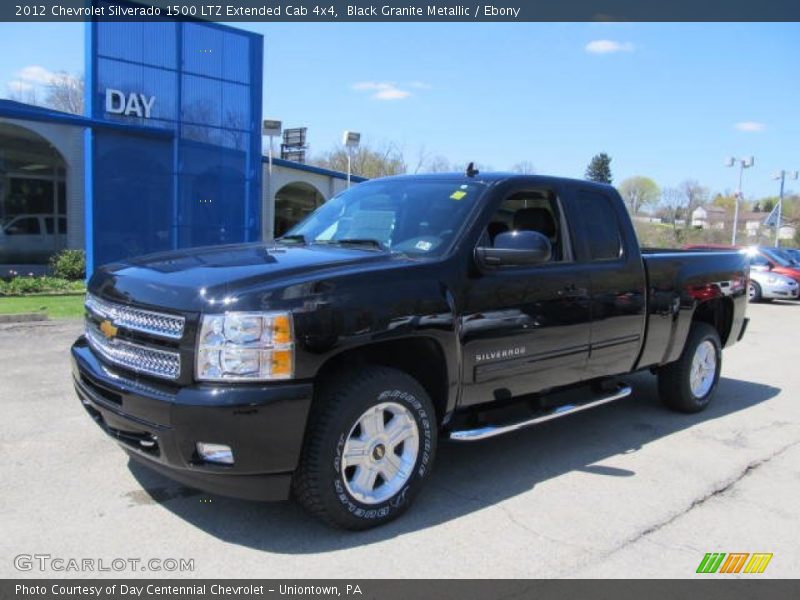 Black Granite Metallic / Ebony 2012 Chevrolet Silverado 1500 LTZ Extended Cab 4x4