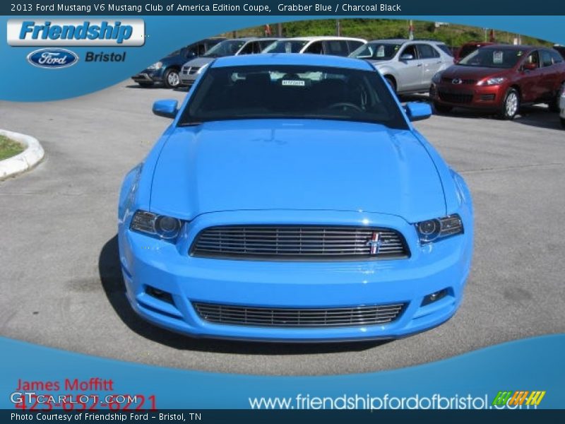 Grabber Blue / Charcoal Black 2013 Ford Mustang V6 Mustang Club of America Edition Coupe