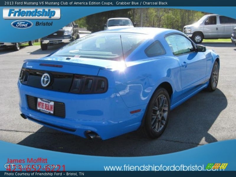 Grabber Blue / Charcoal Black 2013 Ford Mustang V6 Mustang Club of America Edition Coupe