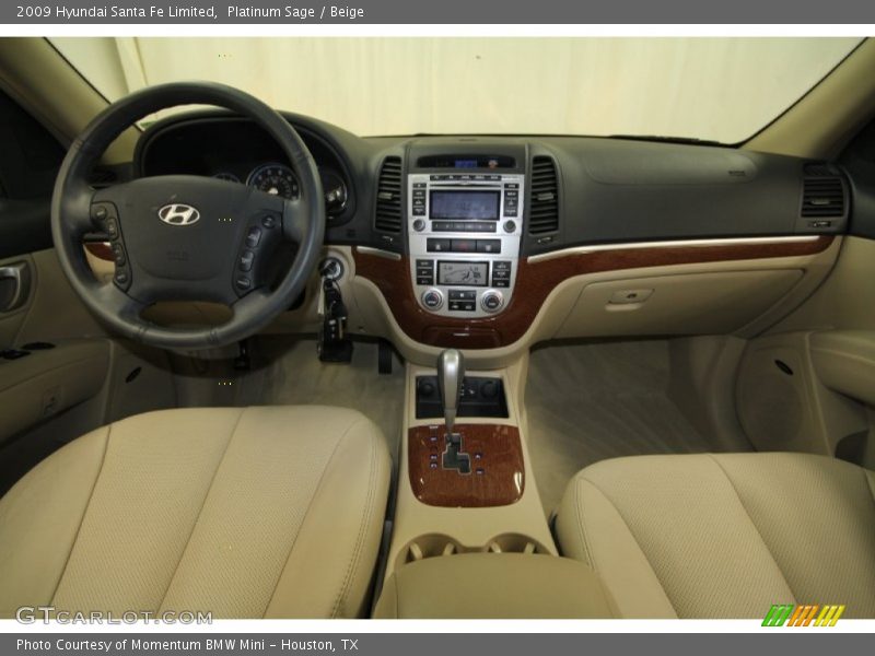 Platinum Sage / Beige 2009 Hyundai Santa Fe Limited