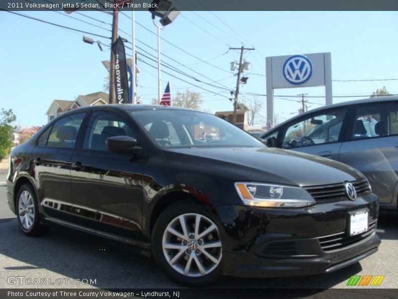 Black / Titan Black 2011 Volkswagen Jetta S Sedan