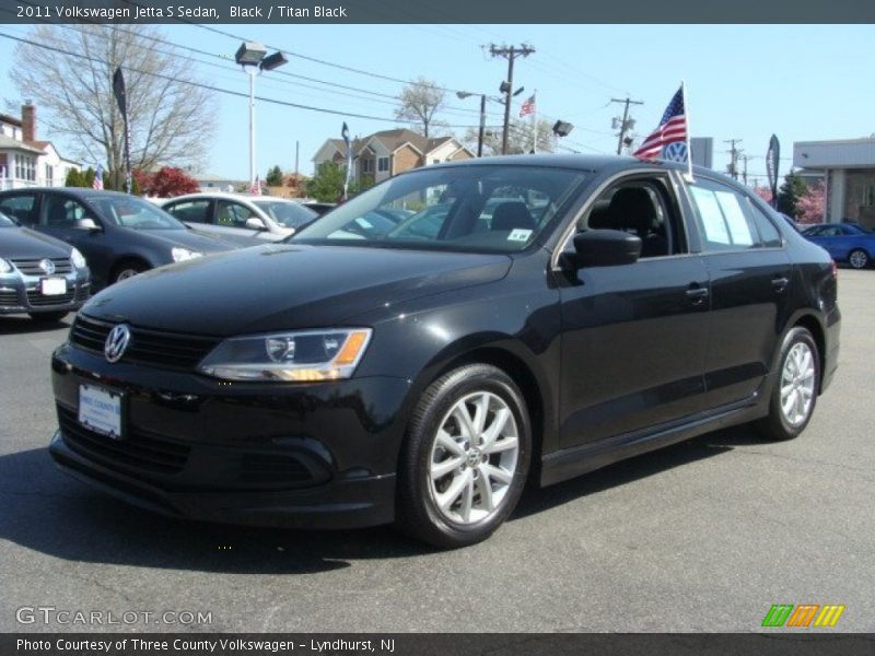 Black / Titan Black 2011 Volkswagen Jetta S Sedan