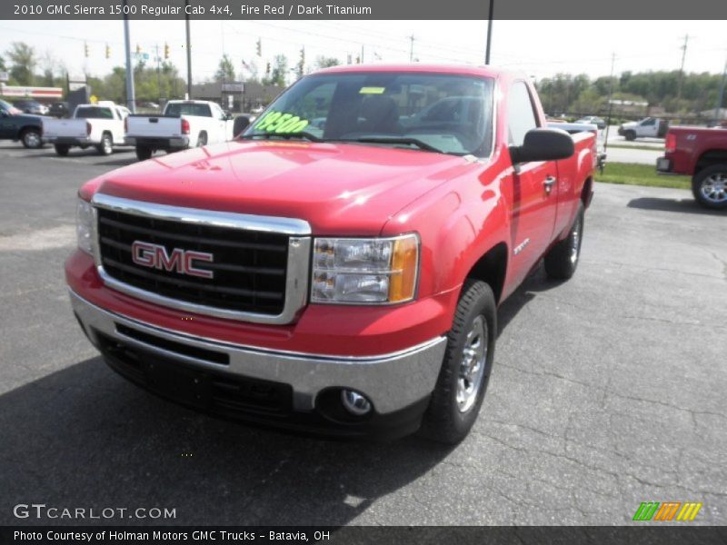 Fire Red / Dark Titanium 2010 GMC Sierra 1500 Regular Cab 4x4