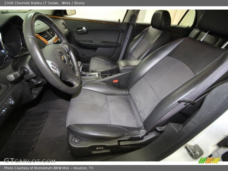 White / Ebony 2008 Chevrolet Malibu LT Sedan