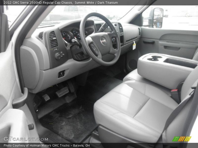 Summit White / Dark Titanium 2012 GMC Sierra 2500HD Regular Cab Chassis
