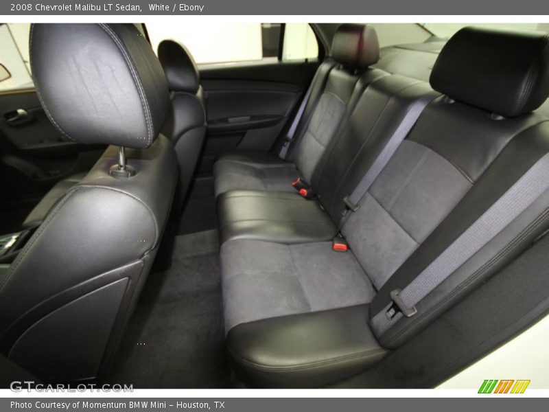 White / Ebony 2008 Chevrolet Malibu LT Sedan