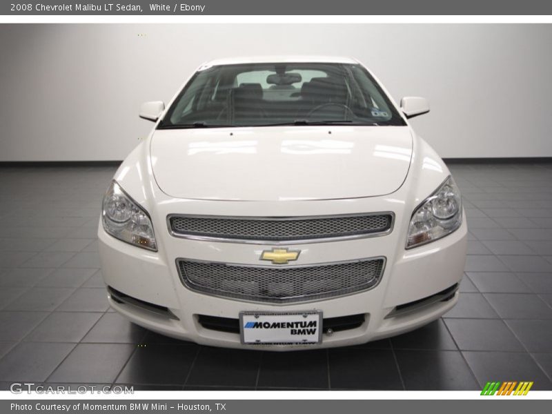 White / Ebony 2008 Chevrolet Malibu LT Sedan