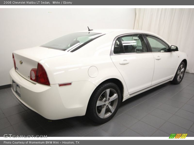 White / Ebony 2008 Chevrolet Malibu LT Sedan