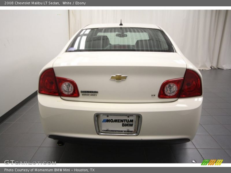 White / Ebony 2008 Chevrolet Malibu LT Sedan