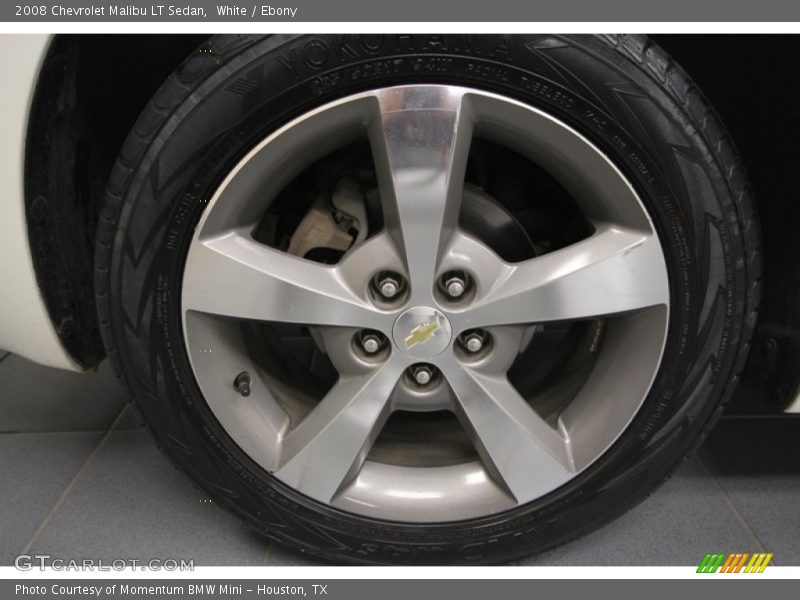 White / Ebony 2008 Chevrolet Malibu LT Sedan