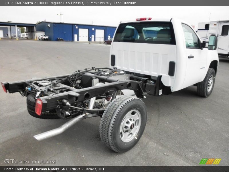 Summit White / Dark Titanium 2012 GMC Sierra 2500HD Regular Cab Chassis