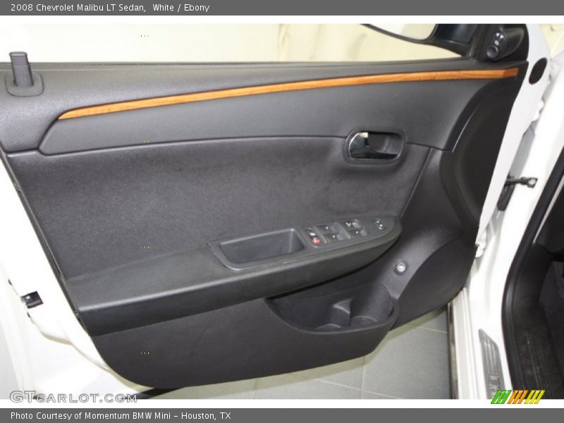 White / Ebony 2008 Chevrolet Malibu LT Sedan