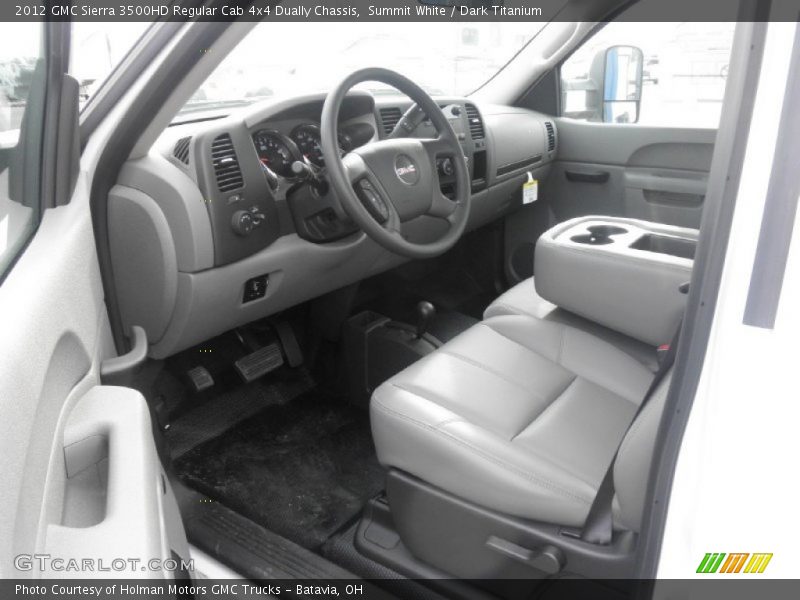 Summit White / Dark Titanium 2012 GMC Sierra 3500HD Regular Cab 4x4 Dually Chassis