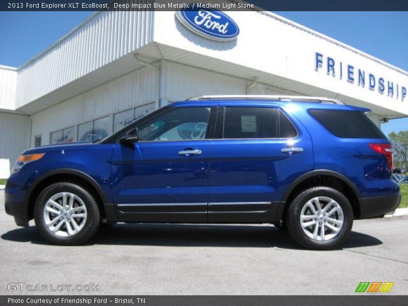 Deep Impact Blue Metallic / Medium Light Stone 2013 Ford Explorer XLT EcoBoost