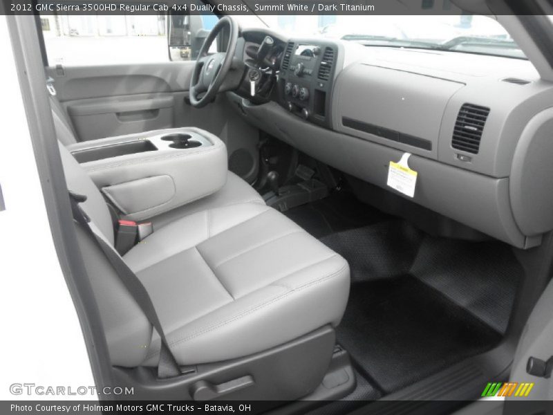 Summit White / Dark Titanium 2012 GMC Sierra 3500HD Regular Cab 4x4 Dually Chassis