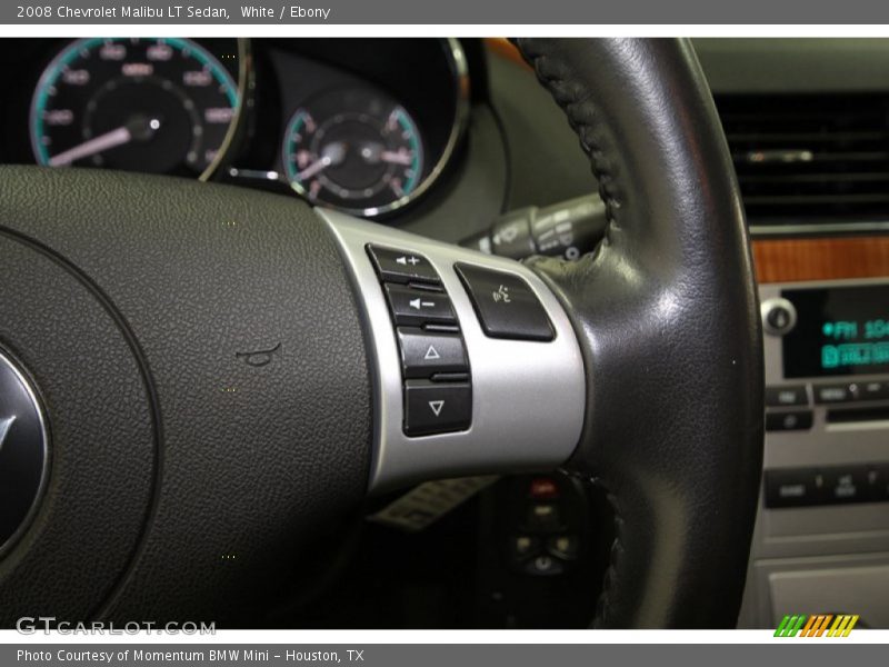 White / Ebony 2008 Chevrolet Malibu LT Sedan