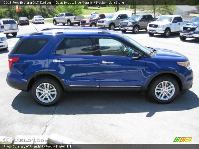 Deep Impact Blue Metallic / Medium Light Stone 2013 Ford Explorer XLT EcoBoost