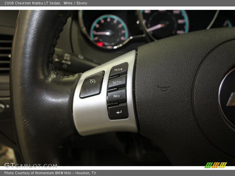 White / Ebony 2008 Chevrolet Malibu LT Sedan