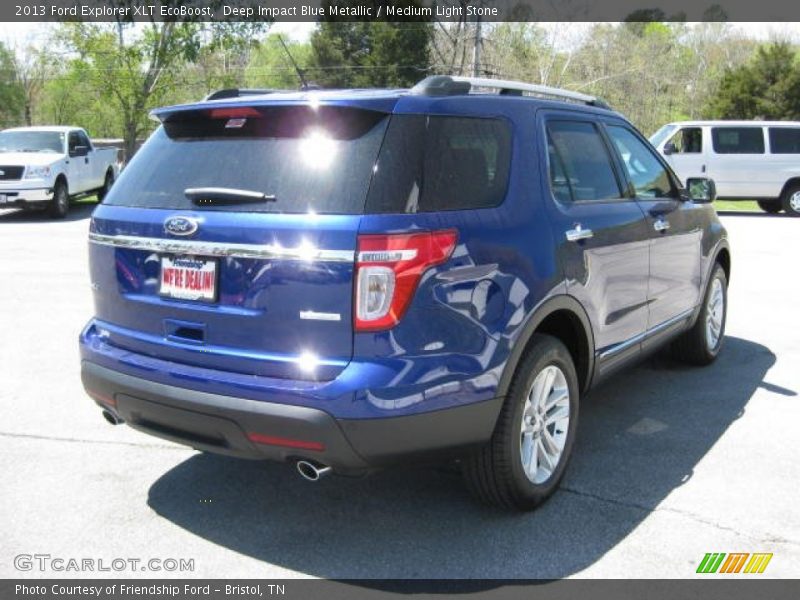 Deep Impact Blue Metallic / Medium Light Stone 2013 Ford Explorer XLT EcoBoost