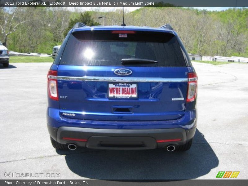 Deep Impact Blue Metallic / Medium Light Stone 2013 Ford Explorer XLT EcoBoost
