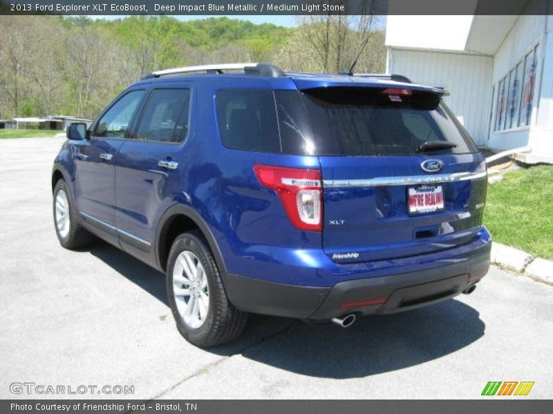 Deep Impact Blue Metallic / Medium Light Stone 2013 Ford Explorer XLT EcoBoost
