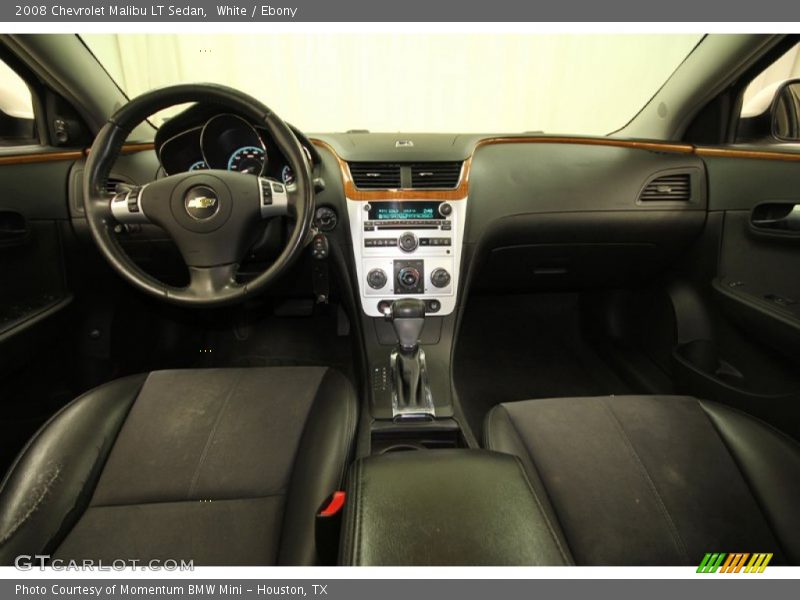 White / Ebony 2008 Chevrolet Malibu LT Sedan