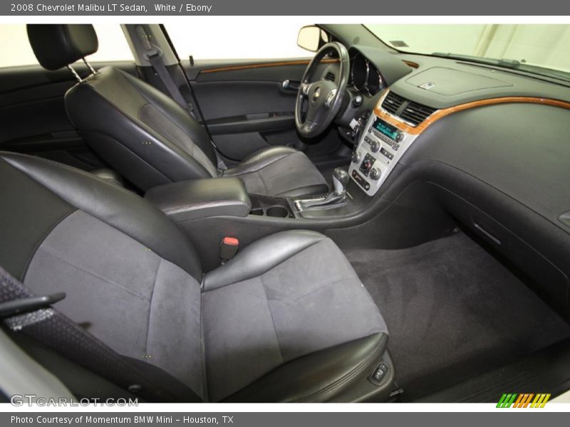 White / Ebony 2008 Chevrolet Malibu LT Sedan