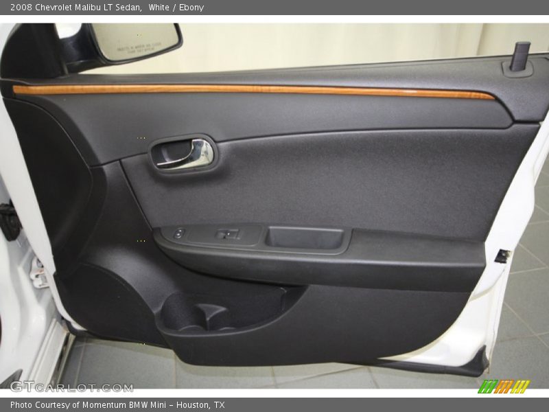 White / Ebony 2008 Chevrolet Malibu LT Sedan