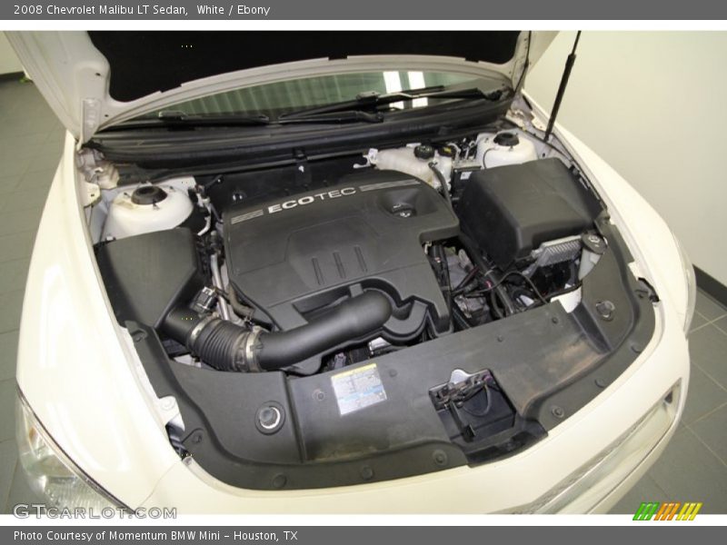 White / Ebony 2008 Chevrolet Malibu LT Sedan