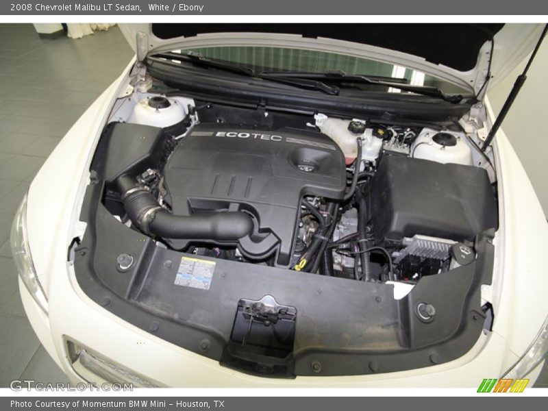 White / Ebony 2008 Chevrolet Malibu LT Sedan