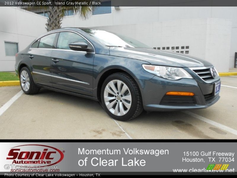 Island Gray Metallic / Black 2012 Volkswagen CC Sport