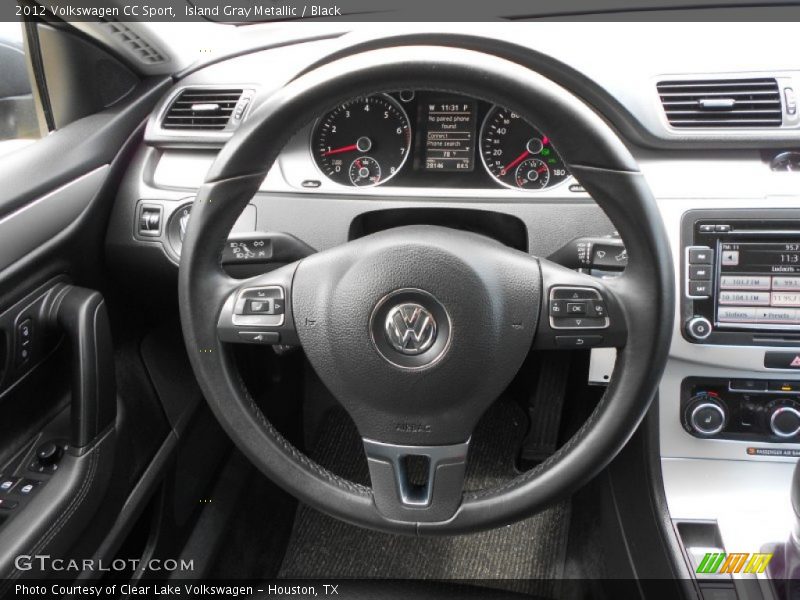 Island Gray Metallic / Black 2012 Volkswagen CC Sport