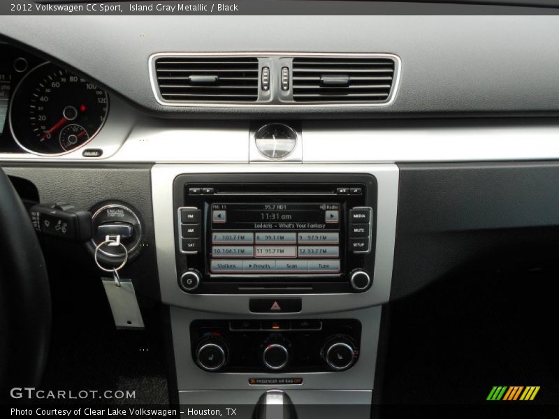 Island Gray Metallic / Black 2012 Volkswagen CC Sport