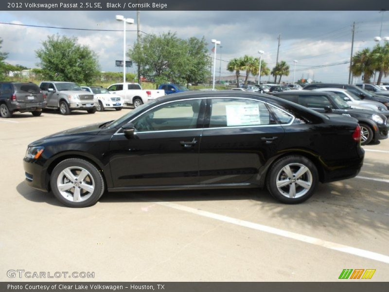 Black / Cornsilk Beige 2012 Volkswagen Passat 2.5L SE