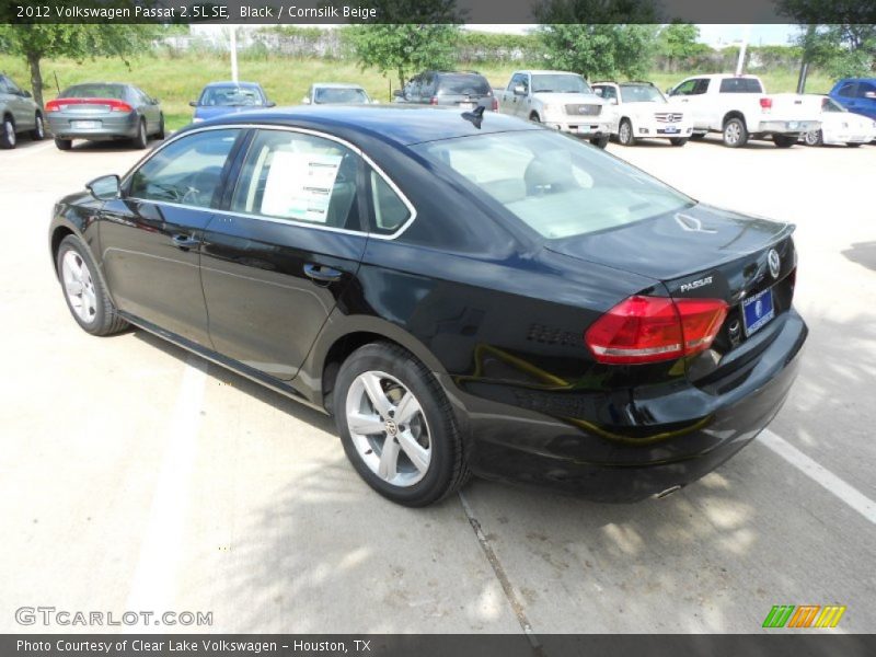 Black / Cornsilk Beige 2012 Volkswagen Passat 2.5L SE