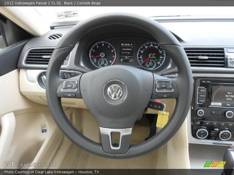 Black / Cornsilk Beige 2012 Volkswagen Passat 2.5L SE