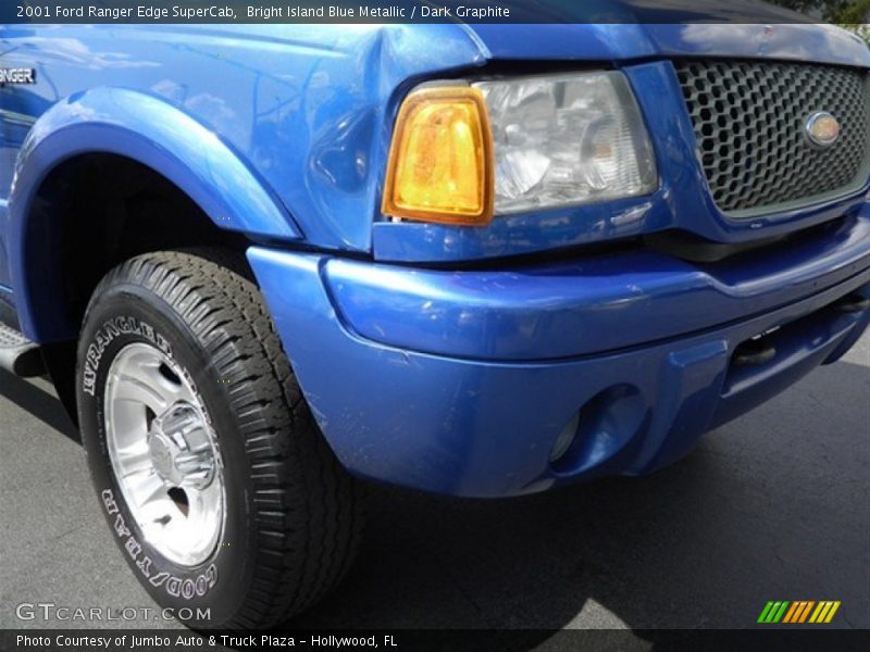 Bright Island Blue Metallic / Dark Graphite 2001 Ford Ranger Edge SuperCab