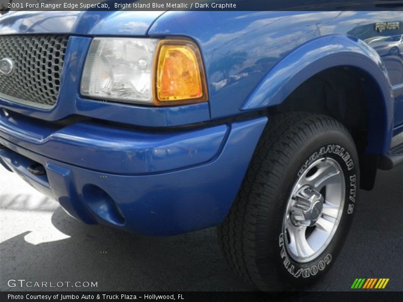 Bright Island Blue Metallic / Dark Graphite 2001 Ford Ranger Edge SuperCab