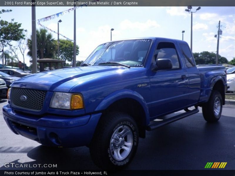 Bright Island Blue Metallic / Dark Graphite 2001 Ford Ranger Edge SuperCab