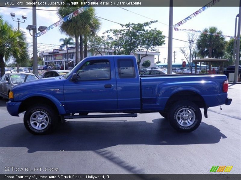 Bright Island Blue Metallic / Dark Graphite 2001 Ford Ranger Edge SuperCab