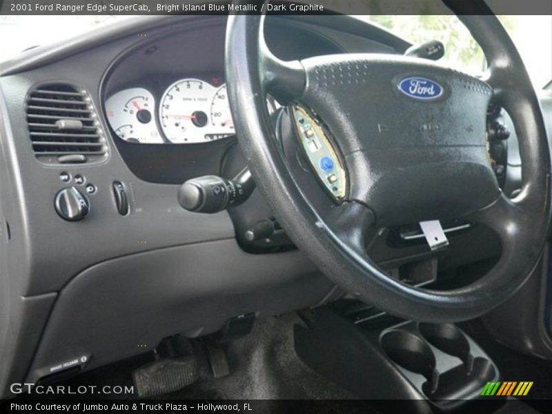 Bright Island Blue Metallic / Dark Graphite 2001 Ford Ranger Edge SuperCab