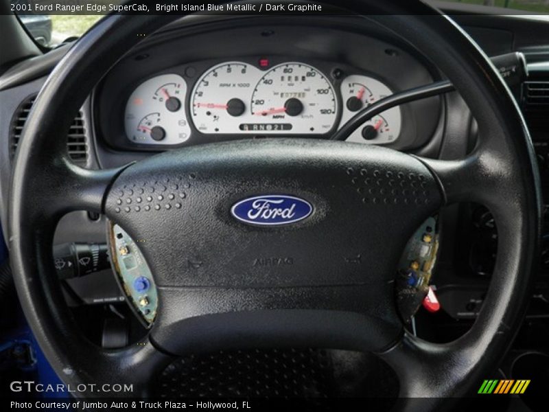 Bright Island Blue Metallic / Dark Graphite 2001 Ford Ranger Edge SuperCab